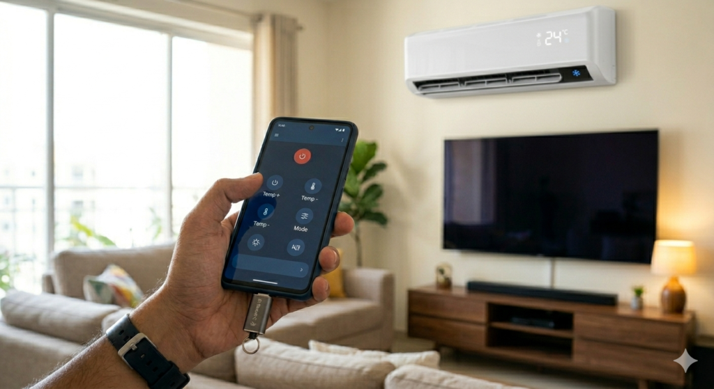 Smartphone USB Type-C IR Blaster to control TV and AC